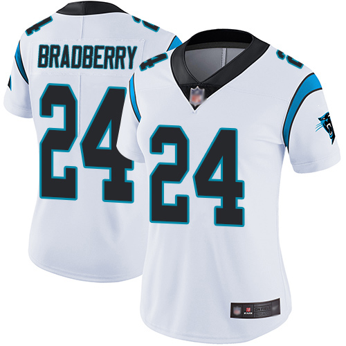 Carolina Panthers Limited White Women James Bradberry Road Jersey NFL Football #24 Vapor Untouchable